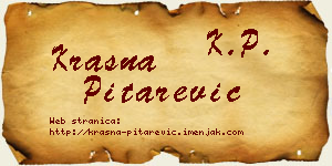 Krasna Pitarević vizit kartica